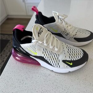 Nike Air Max 270 White Black with Pink Accents